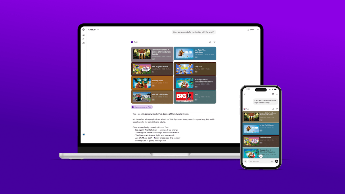 Tubi is the first streamer to launch a native app within ChatGPT | TechCrunch